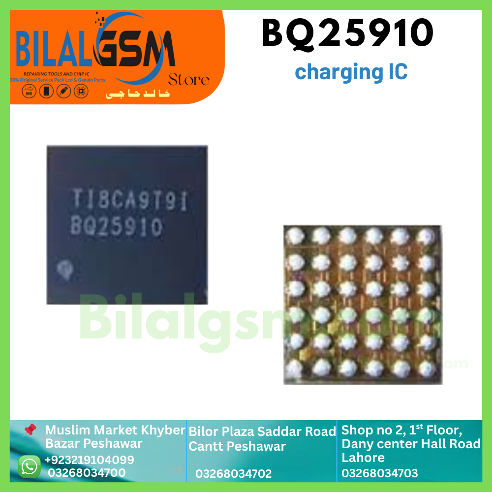 BQ25910 Charger IC USB charging chip for Xiaomi devices, available at BilalGsm Pakistan Charging Power IC
